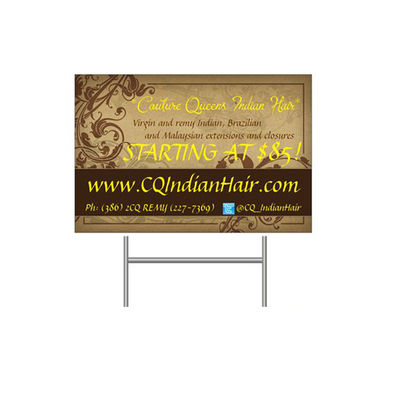 Haciendo publicidad de la yarda plástica acanalada firma el artículo al aire libre de Coroplast 3m m