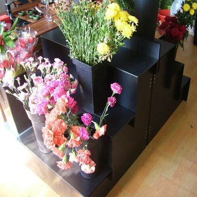Prenda impermeable rígida de los soportes de exhibición de la flor artificial del soporte de exhibición de la flor de Coroplast