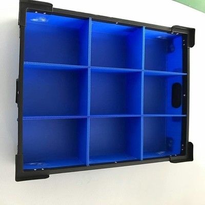 4m m azules acanalaron la caja de embalaje plástica acanalaron las cajas plásticas con los divisores