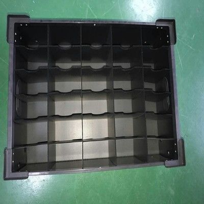 4m m azules acanalaron la caja de embalaje plástica acanalaron las cajas plásticas con los divisores
