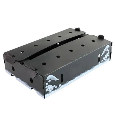 Caja de empaquetado de la verdura negra de Corflute PP para las frutas y los pescados