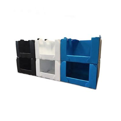 Compartimientos apilables plásticos acanalados de Warehouse plegables
