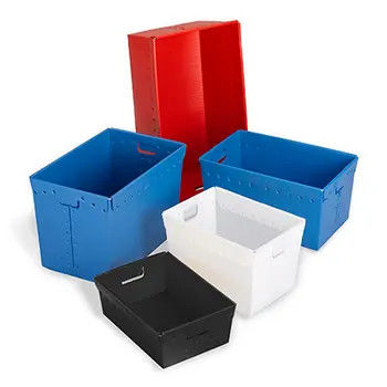 Correo postal Tote Hollow Boxes Bins Rigid de los PP modificado para requisitos particulares con las manijas