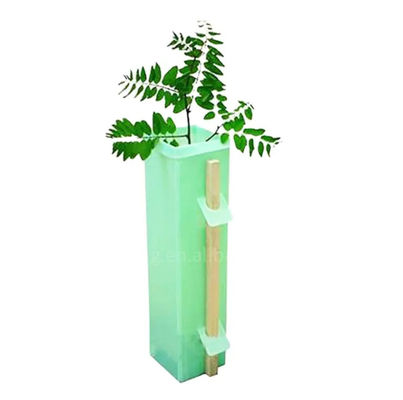Protector de árboles de plástico corrugado de polipropileno para proteger a los brotes de las picaduras de roedores