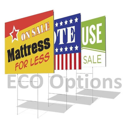 Indicador de patio de plástico corrugado de PP duradero personalizado reciclable Ecológico